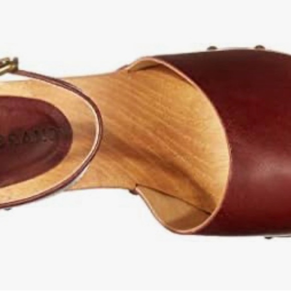 Lucky Brand Nelora Wooden Platform Leather Sandals 8.5 - Picture 8 of 12